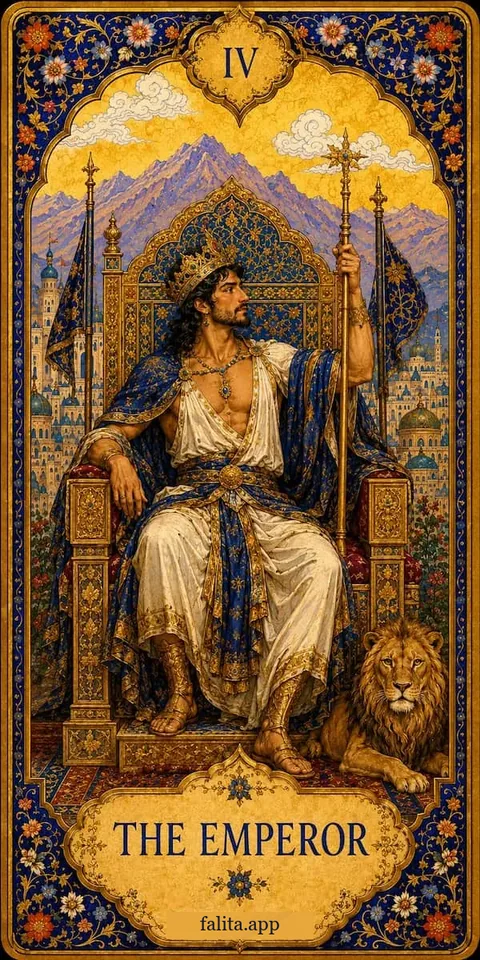 Falita AI tarot reading card meaning: امپراتور