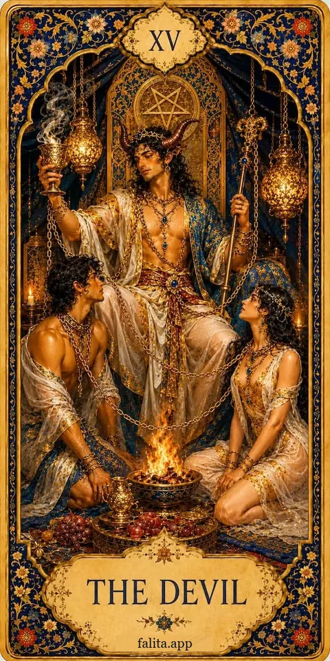 Falita AI tarot reading card meaning: شیطان